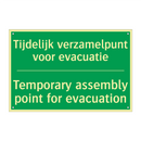 Tijdelijk verzamelpunt voor evacuatie /.../ - Temporary assembly point /.../