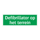 Defibrillator op het terrein & Defibrillator op het terrein & Defibrillator op het terrein