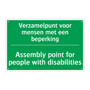 Verzamelpunt voor mensen met een /.../ - Assembly point for people /.../