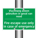 Vluchtweg alleen gebruiken in /.../ - Fire escape use only in case /.../