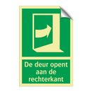 De deur opent aan de rechterkant & De deur opent aan de rechterkant
