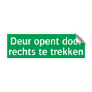 Deur opent door rechts te trekken & Deur opent door rechts te trekken