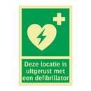Deze locatie is uitgerust met een defibrillator & Deze locatie is uitgerust met een defibrillator