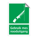 Gebruik mes nooduitgang & Gebruik mes nooduitgang & Gebruik mes nooduitgang