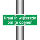 Draai in wijzerszin om te openen & Draai in wijzerszin om te openen