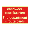 Brandweer - routekaarten - Fire department - route cards