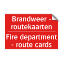 Brandweer - routekaarten - Fire department - route cards