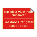 Branddeur Vluchtroute brandweer - Fire door Firefighter escape route