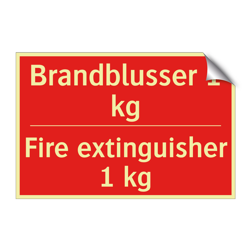 Brandblusser 1 kg - Fire extinguisher 1 kg