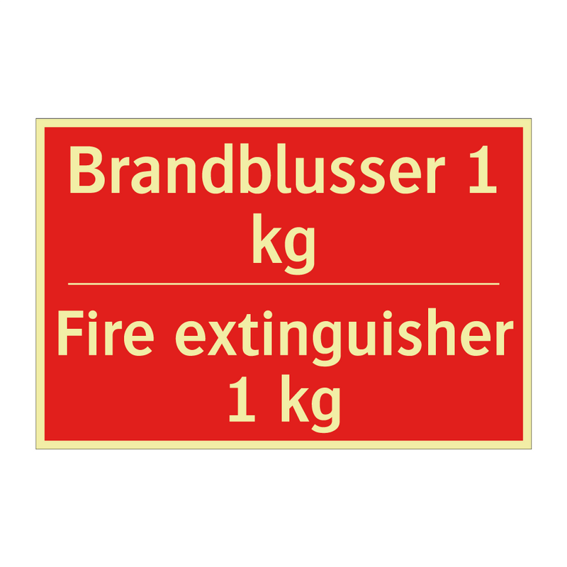 Brandblusser 1 kg - Fire extinguisher 1 kg