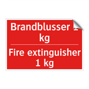 Brandblusser 1 kg - Fire extinguisher 1 kg