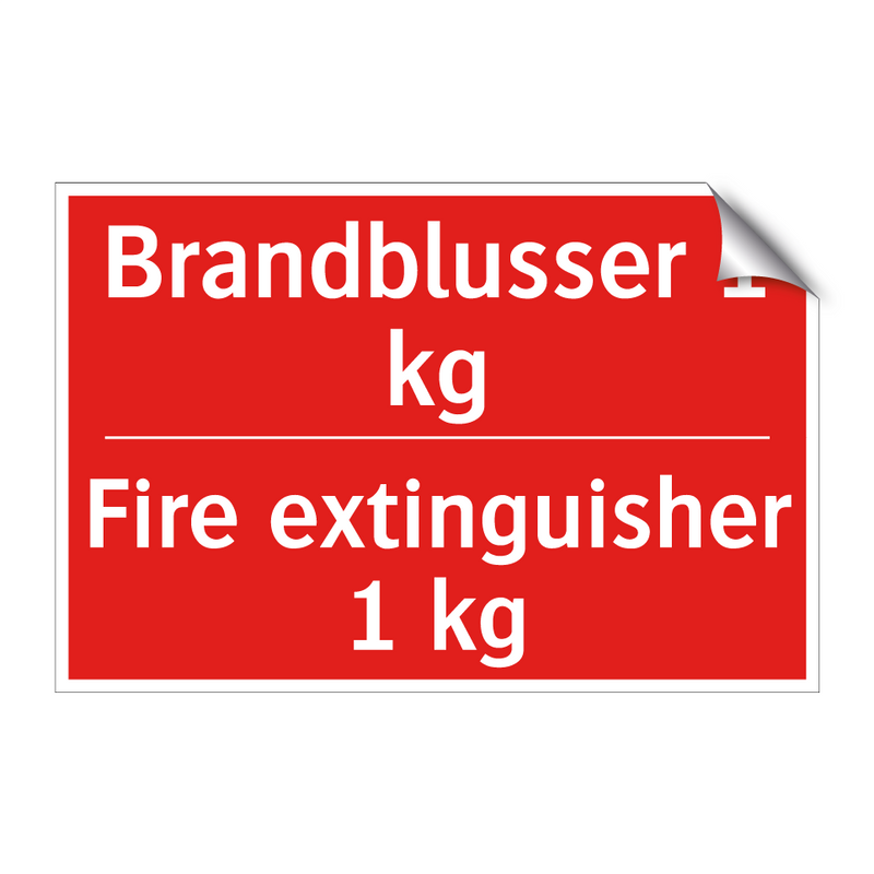 Brandblusser 1 kg - Fire extinguisher 1 kg