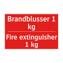 Brandblusser 1 kg - Fire extinguisher 1 kg