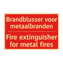 Brandblusser voor metaalbranden - Fire extinguisher for metal fires