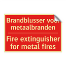 Brandblusser voor metaalbranden - Fire extinguisher for metal fires