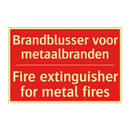 Brandblusser voor metaalbranden - Fire extinguisher for metal fires