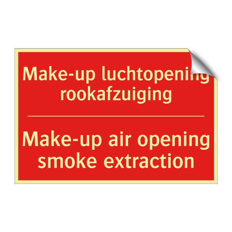 Make-up luchtopening rookafzuiging - Make-up air opening smoke extraction