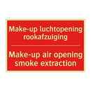 Make-up luchtopening rookafzuiging - Make-up air opening smoke extraction