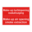 Make-up luchtopening rookafzuiging - Make-up air opening smoke extraction