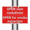 OPEN voor rookafvoer - OPEN for smoke extraction