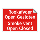 Rookafvoer Open Gesloten - Smoke vent Open Closed