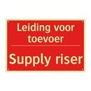 Leiding voor toevoer - Supply riser