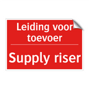 Leiding voor toevoer - Supply riser