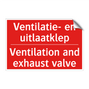 Ventilatie- en uitlaatklep - Ventilation and exhaust valve