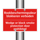 Rookbeschermingsdeur blokkeren verboden - Wedge or block smoke protection door prohibited /.../