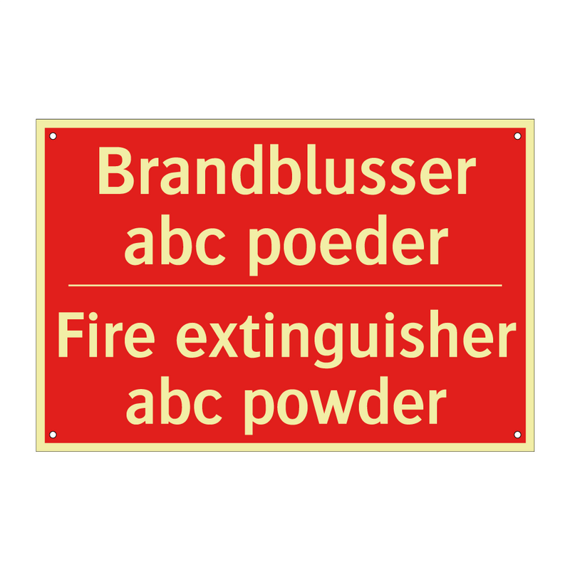 Brandblusser abc poeder - Fire extinguisher abc powder