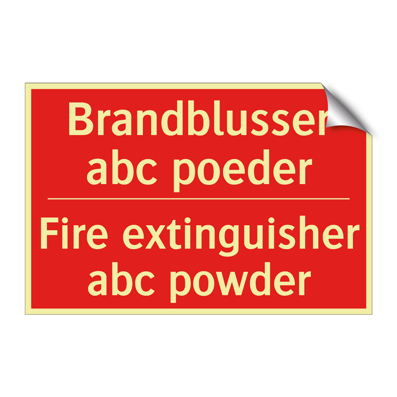 Brandblusser abc poeder - Fire extinguisher abc powder
