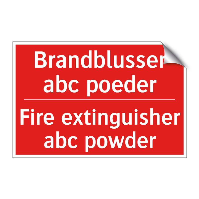 Brandblusser abc poeder - Fire extinguisher abc powder