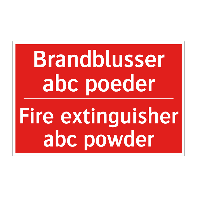 Brandblusser abc poeder - Fire extinguisher abc powder