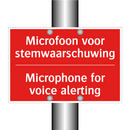 Microfoon voor stemwaarschuwing - Microphone for voice alerting
