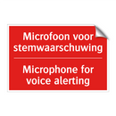 Microfoon voor stemwaarschuwing - Microphone for voice alerting