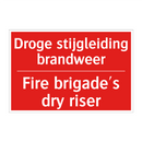 Droge stijgleiding brandweer - Fire brigade's dry riser