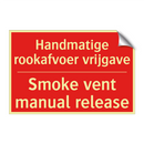 Handmatige rookafvoer vrijgave - Smoke vent manual release