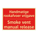 Handmatige rookafvoer vrijgave - Smoke vent manual release