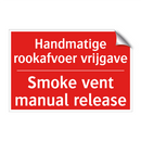 Handmatige rookafvoer vrijgave - Smoke vent manual release