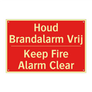 Houd Brandalarm Vrij - Keep Fire Alarm Clear