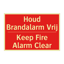 Houd Brandalarm Vrij - Keep Fire Alarm Clear