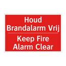 Houd Brandalarm Vrij - Keep Fire Alarm Clear