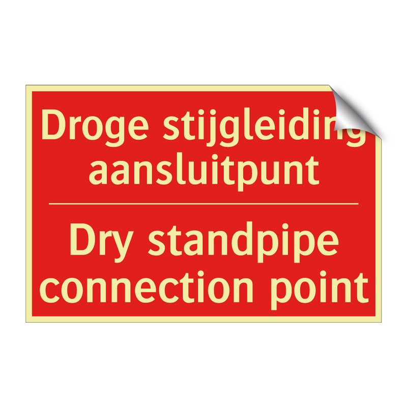 Droge stijgleiding aansluitpunt - Dry standpipe connection point
