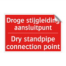 Droge stijgleiding aansluitpunt - Dry standpipe connection point