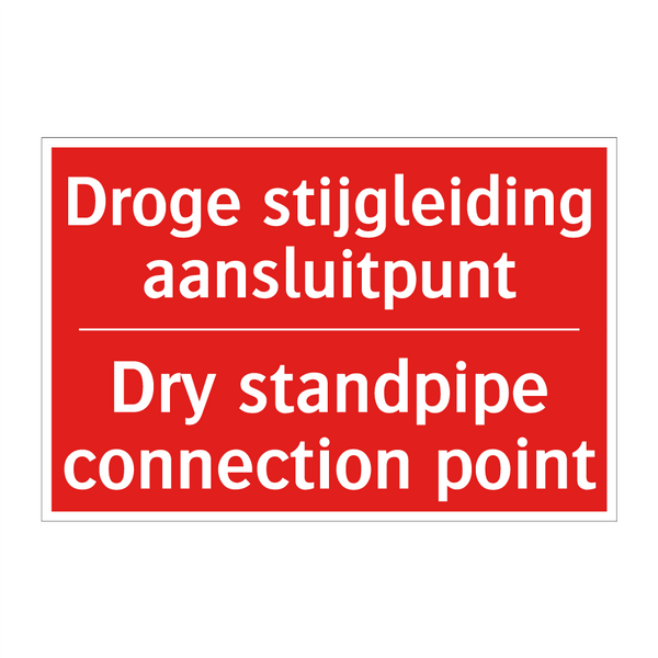 Droge stijgleiding aansluitpunt - Dry standpipe connection point