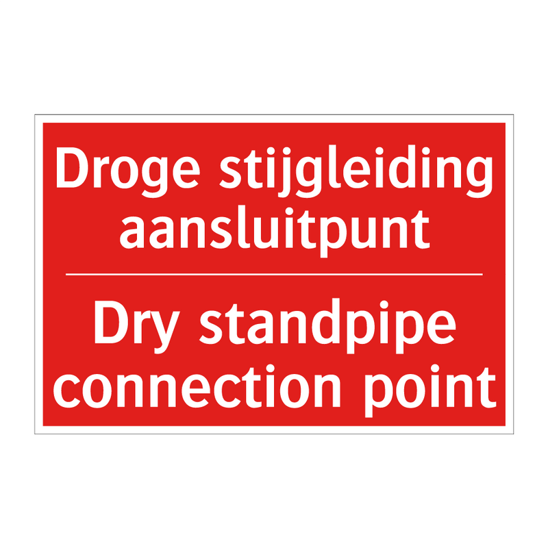 Droge stijgleiding aansluitpunt - Dry standpipe connection point
