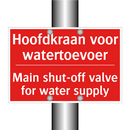 Hoofdkraan voor watertoevoer - Main shut-off valve for water supply