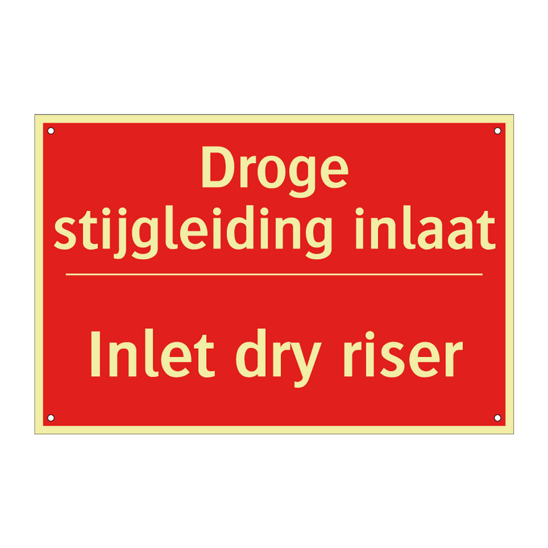 Droge stijgleiding inlaat - Inlet dry riser
