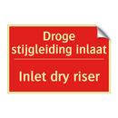 Droge stijgleiding inlaat - Inlet dry riser