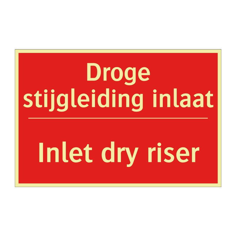 Droge stijgleiding inlaat - Inlet dry riser